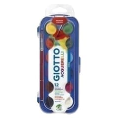 Imagen ACUARELAS GIOTTO 30 mm ESTUCHE 12 + PINCEL Nº 3