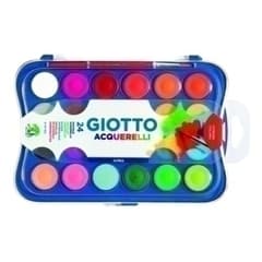 Imagen ACUARELAS GIOTTO 30 mm ESTUCHE 24 + PINCEL Nº 3